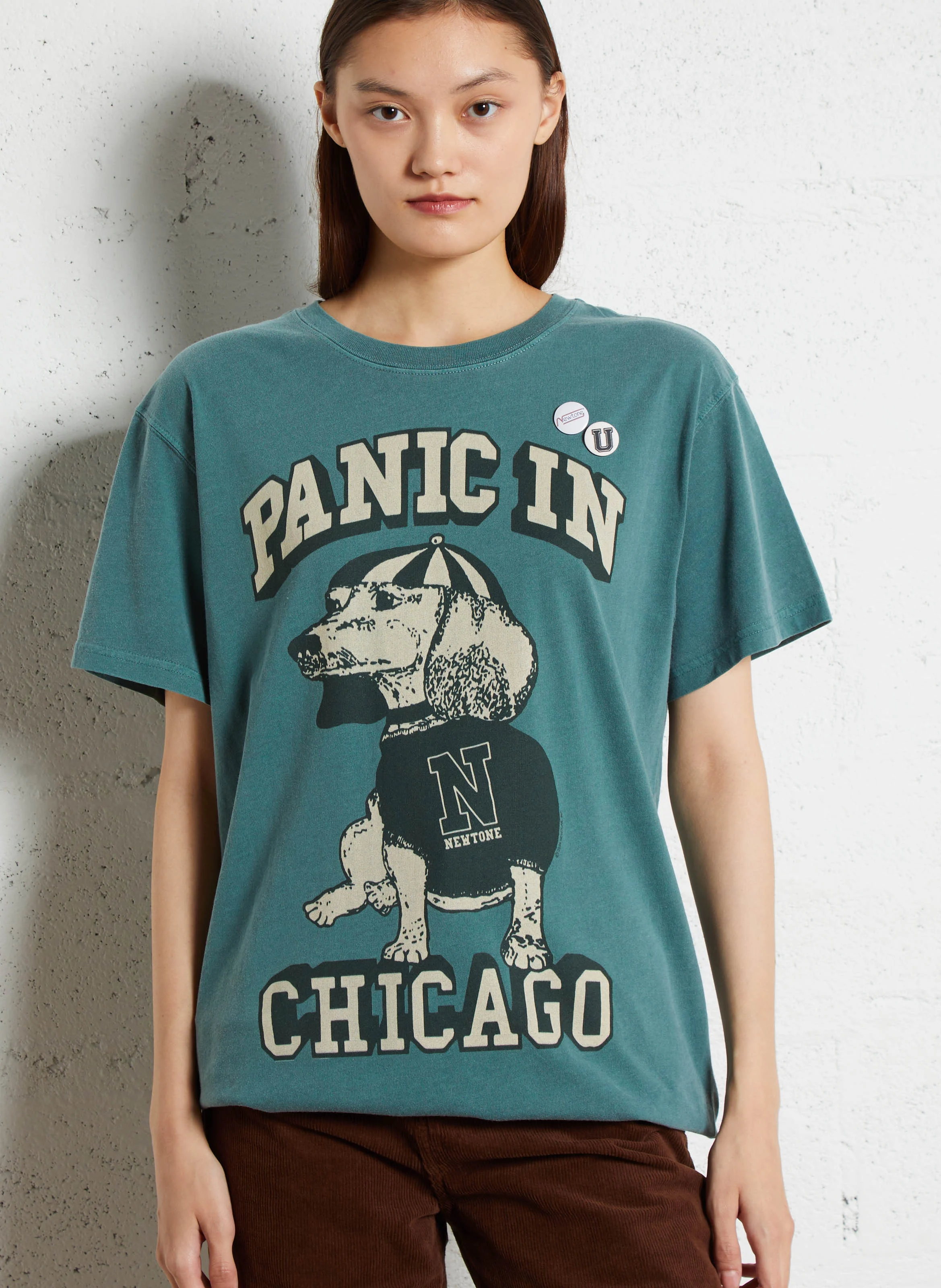 TRUCKER CHICAGO - Tee-shirt col rond en coton | Vert