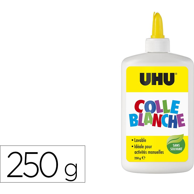 Colle uhu blanche flacon 250g