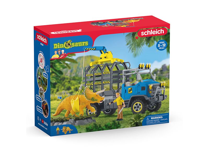 Schleich Spielfigurenset Dinosaurs Dinosaurier Truck Missio Spielset zur Themenwelt Dinosaurs