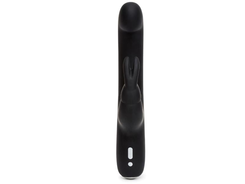 Happy Rabbit Vibrator G-Spot Slim Rabbit Schwarz Schlanker Rabbit Vibrator aus samtweichem Silikon