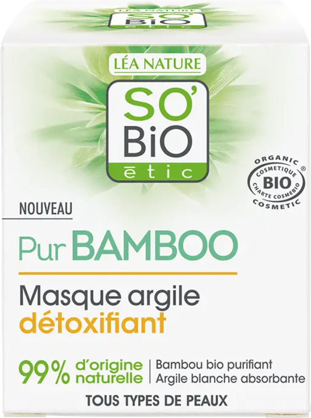 LÉA NATURE SO BiO étic  PurBAMBOO Tonerde Maske, 50 ml