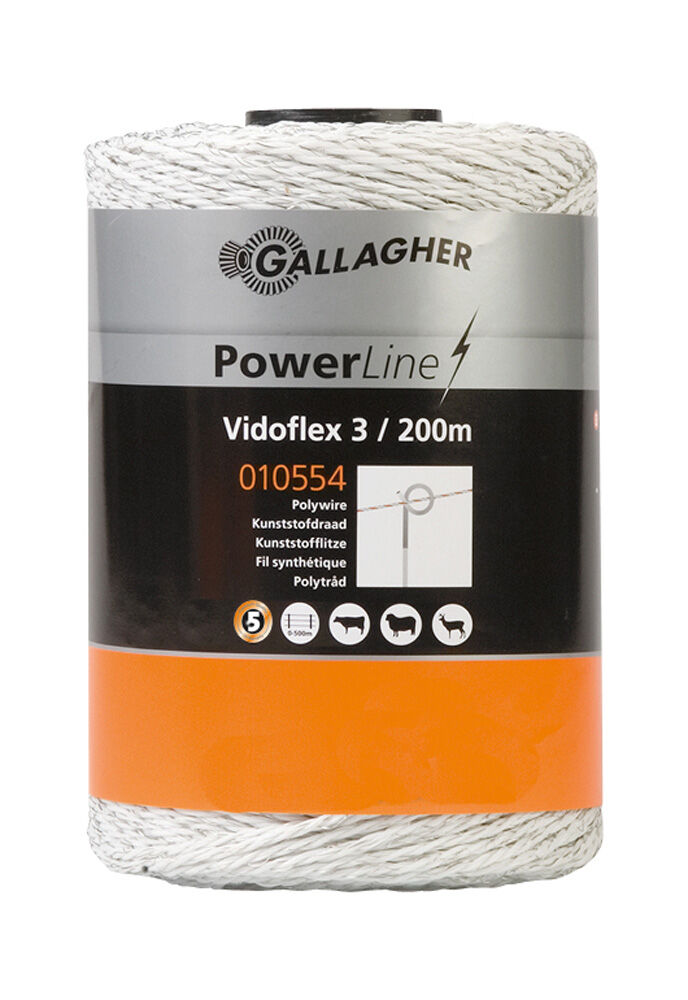 Gallagher Vidoflex 3 - 15 cm - 200 Meter - Wit - 8 cm - 20000 cm