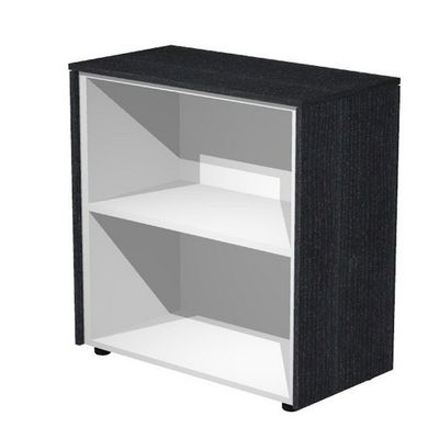 Armoire basse Flora - L82,8xP43xH81,4 cm - 1 étagère - frêne noir