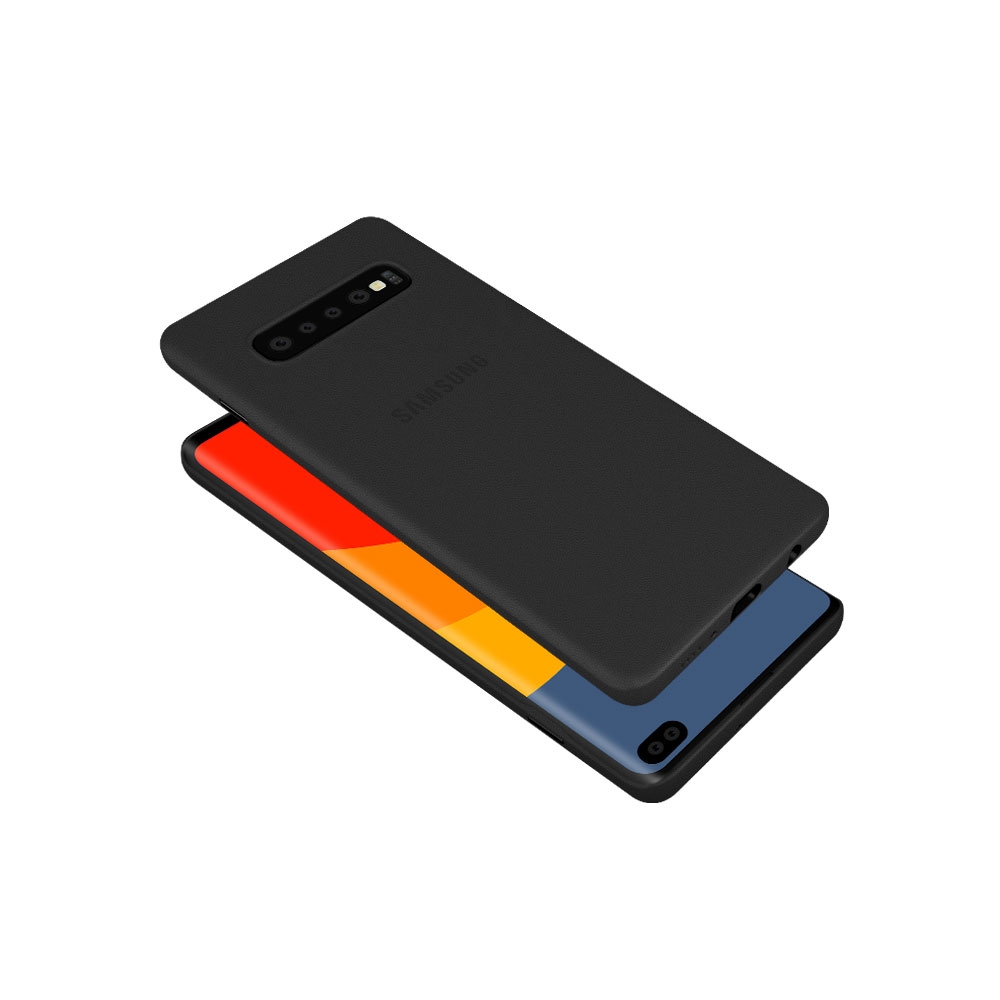 Samsung Galaxy S10  Plus Kunststoff Hülle Case Ultra Thin 0.45 mm - Schwarz/Transparent (Matt)