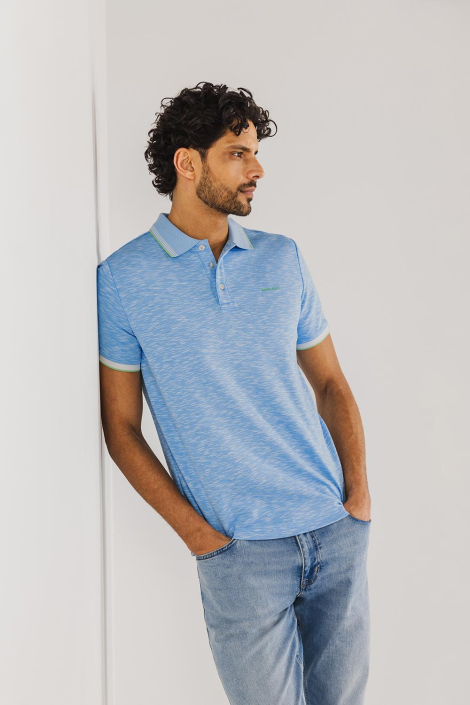 State of Art blauwe heren polo