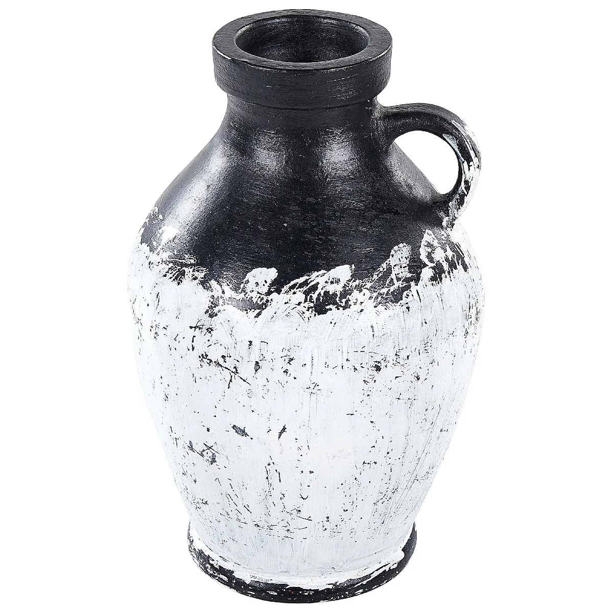 Beliani - Vase MASSALIA Noir & Blanc 33 cm