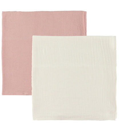 Ooh Noo Spucktücher - 2er-Pack - 65x65 cm - Ivory & Blush