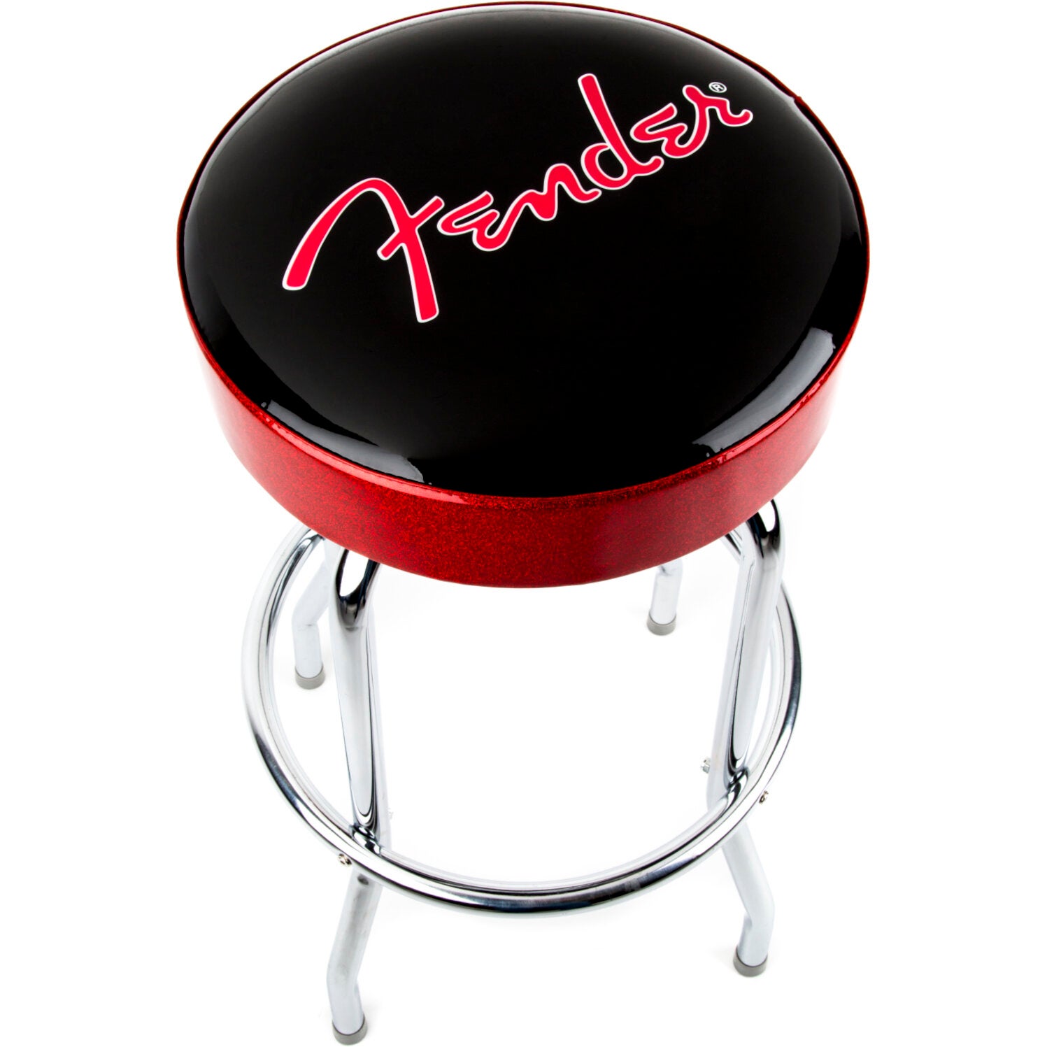 Fender Red Sparkle Logo Barstool 30