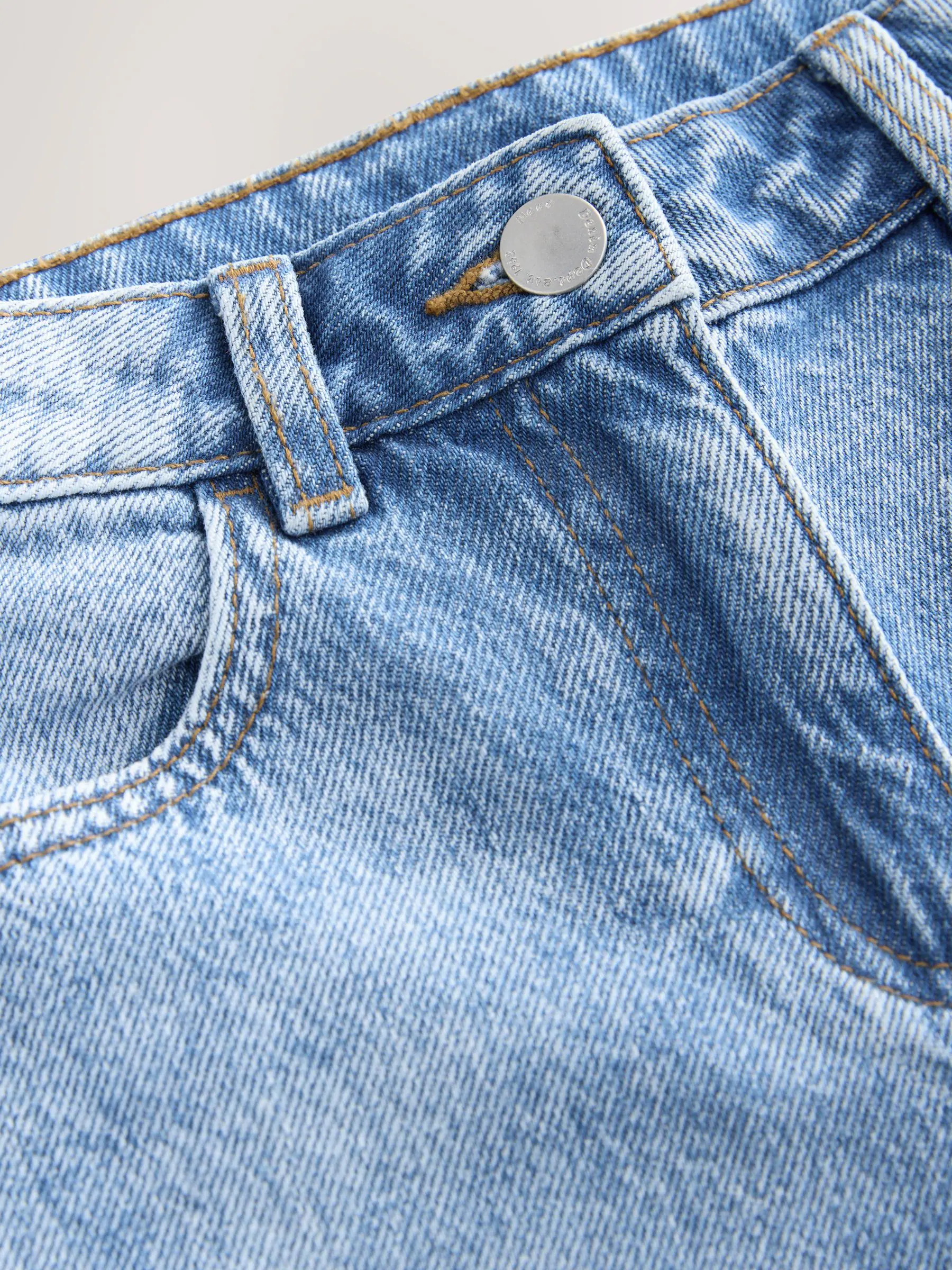 Middenblauw denim - Jeans met rechte pijpen (3-16jr)