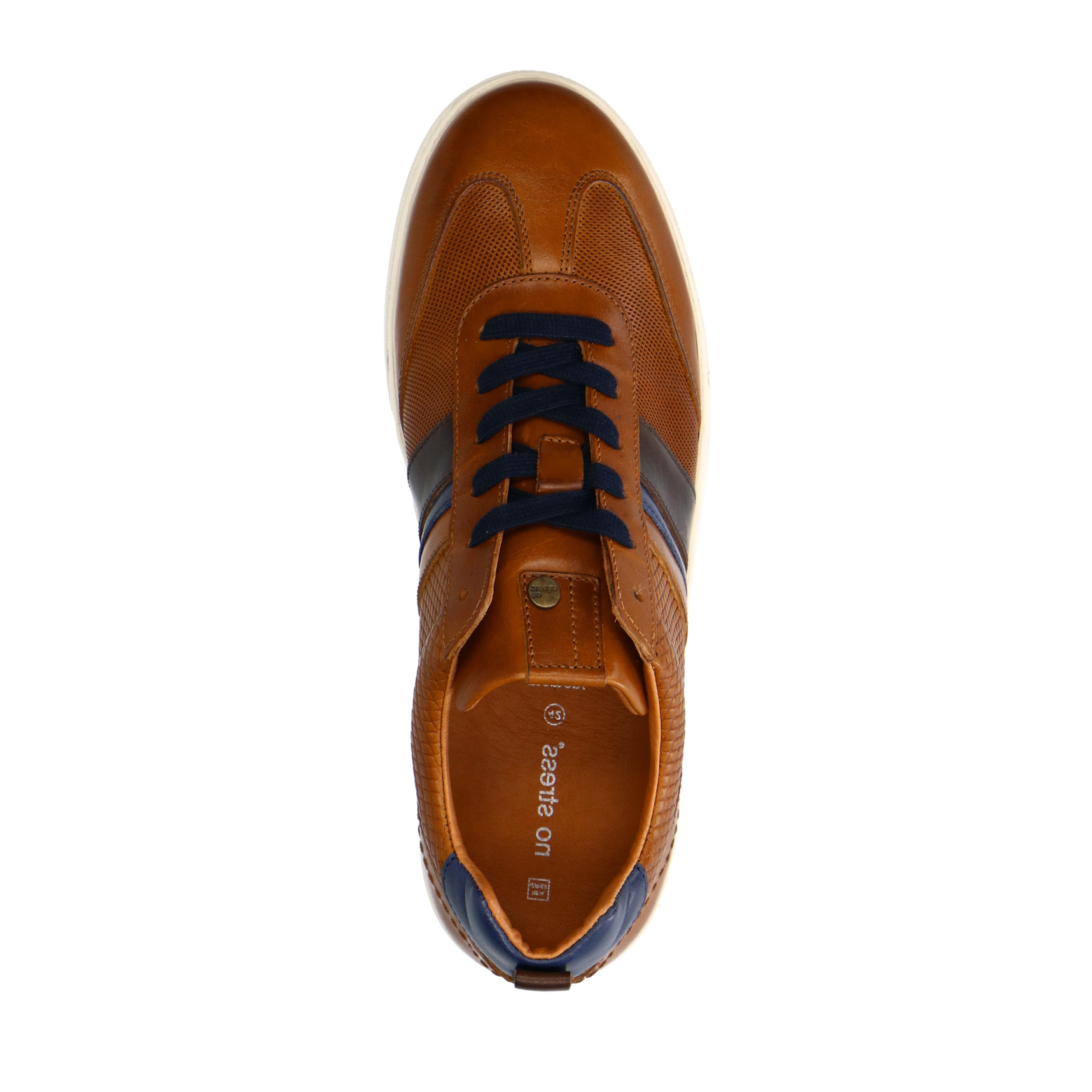 Cognac leren sneakers