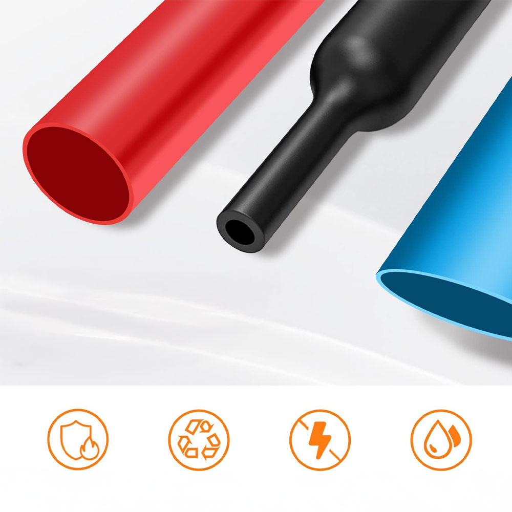(580er Set) Hitze Schrumpfschlauch Kabel Bruchschutz Set Flexibler Knickschutz