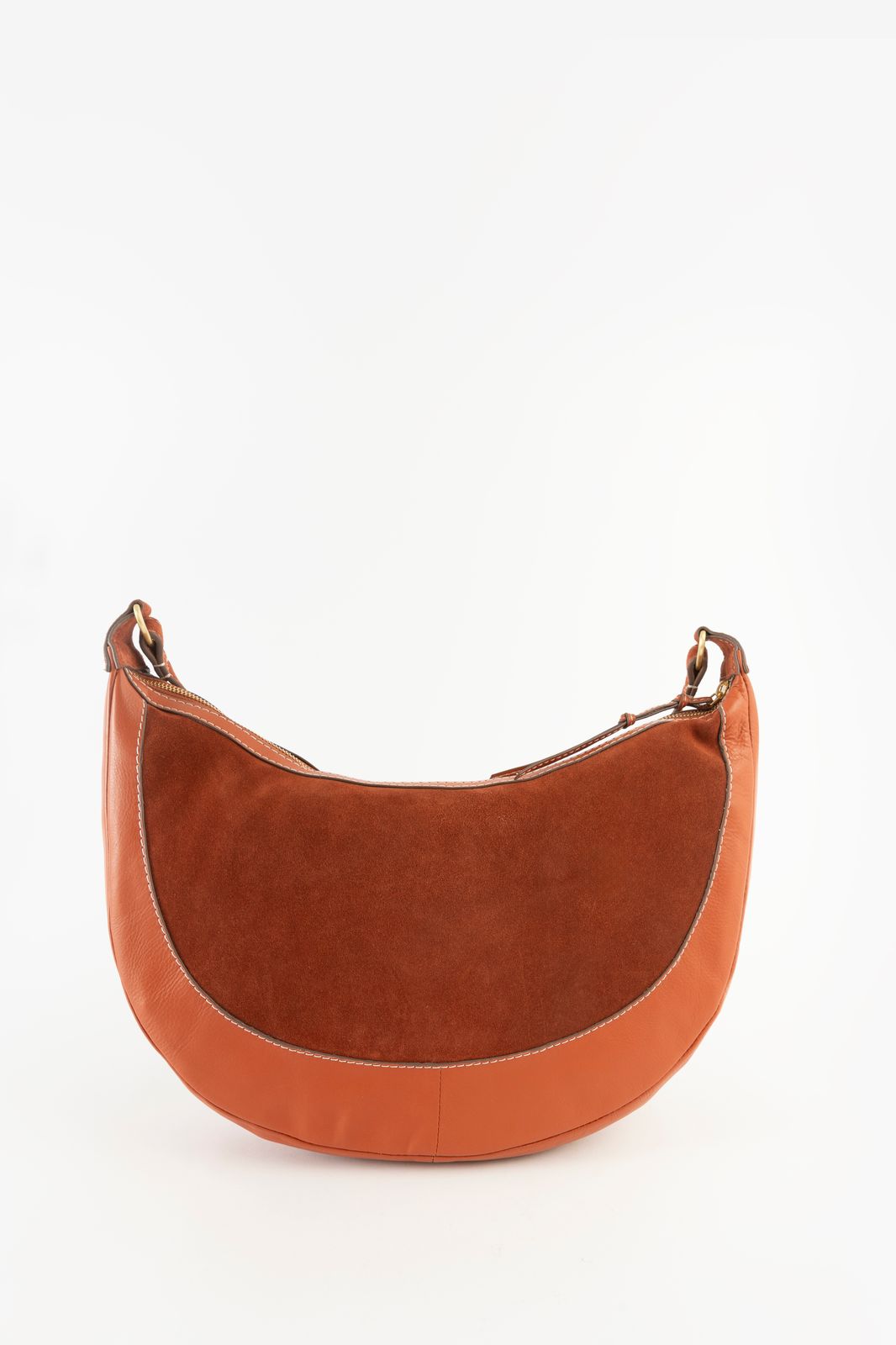Donkeroranje suède crossbody bag