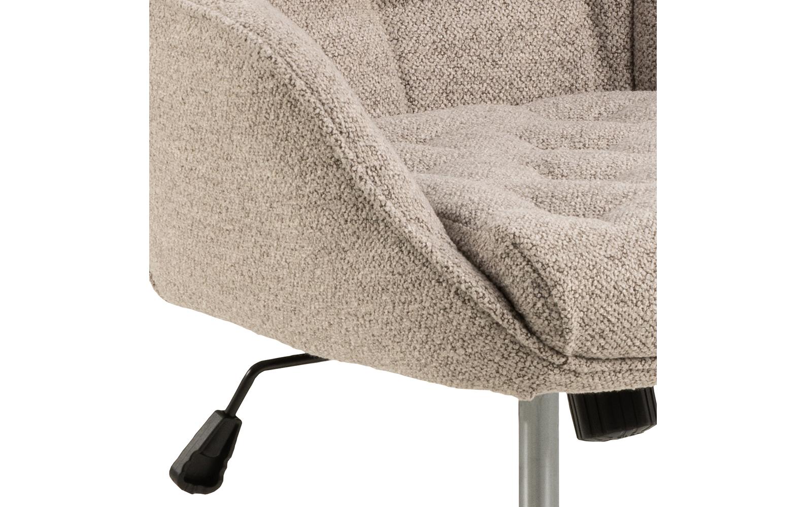 Bürostuhl Erik, mit Polsterrücken und Armlehnen, Beige<br>Höhenverstellbarer Schreibtischstuhl
