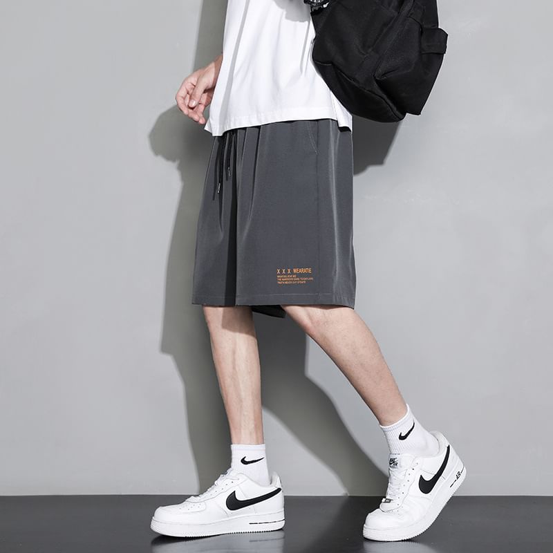 Blueforce - Shorts met trekkoord en letters