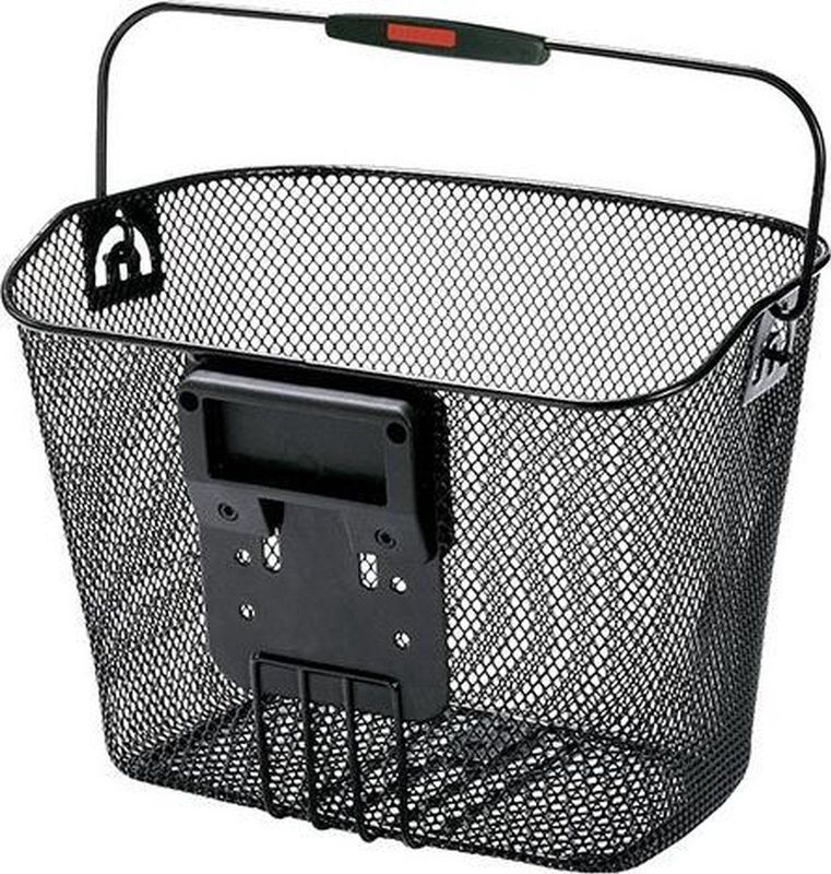 KLICKfix - Uni mand - Fietsmand - Zwart - Hoog design met handvat - 16 l