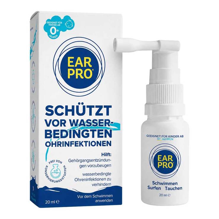 Ear Pro Ohrenspray Schutz Schwimmen Tauchen Surfen, 20 ml