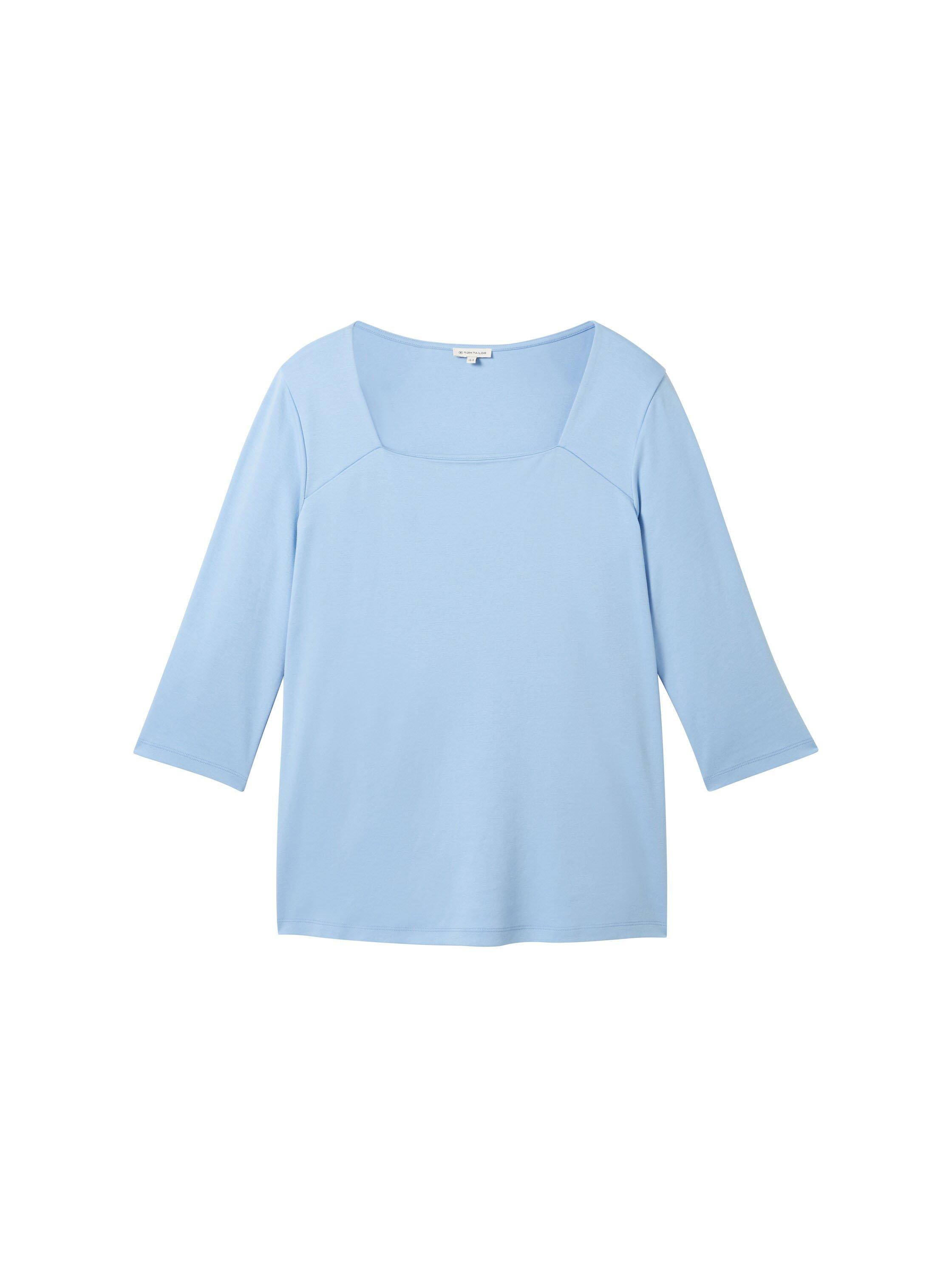 Shirt mit Karree-Ausschnitt und 3/4-Ärmeln