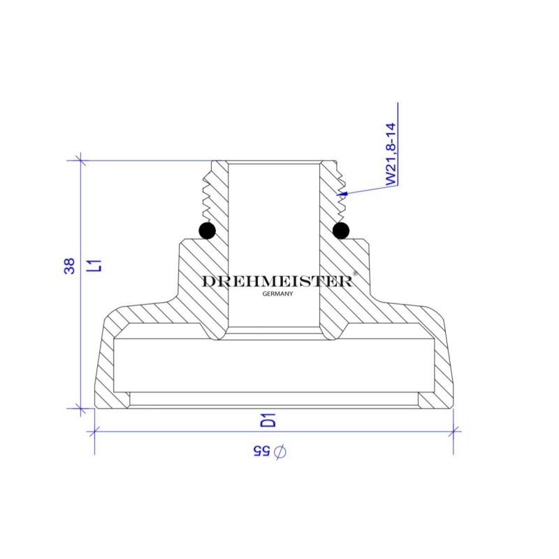 DREHMEISTER LPG Adapter, Gasflaschen Adapter Set inkl. Etui (W21.8L)