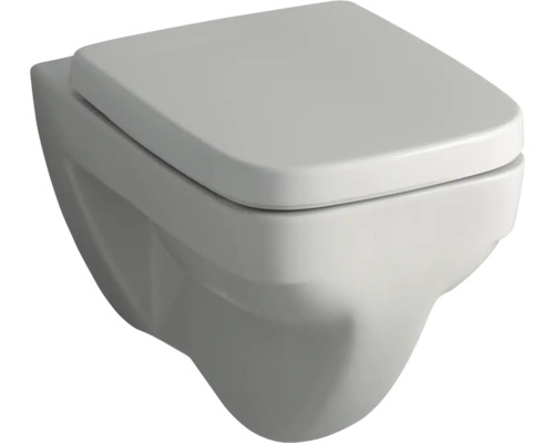 GEBERIT Renova No. 1 Plan wandcloset, Renova Plan vlakspoeltoilet met rand, glanzend wit, KeraTect® speciaal glazuur, zonder toiletzitting, 202160600