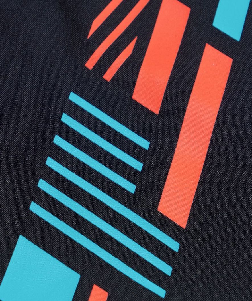 Speedo aquashorts til mænd - Tech Print - Sort/orange