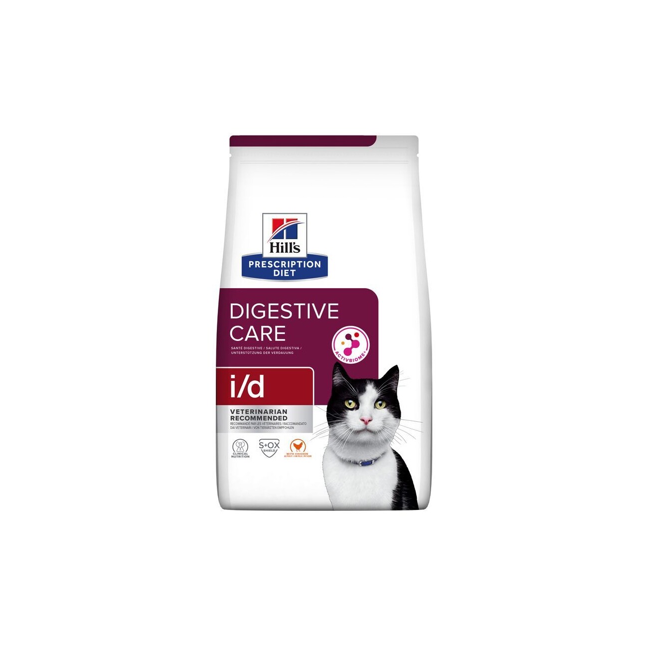 Hill's Prescription Diet i/d Trockenfutter für Katzen mit Huhn, Adult, zur Unterstützung der Verdauung 1,5 kg