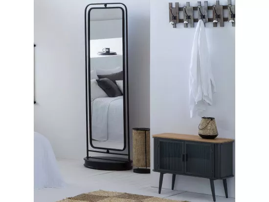 Porte-bougie en métal doré 21.5x21.5x48h