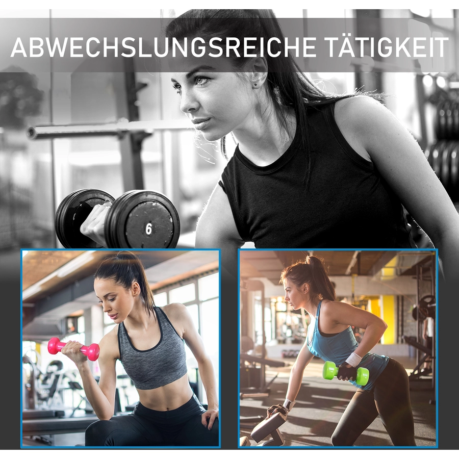 HOMCOM Hantelset mit Koffer bunt
