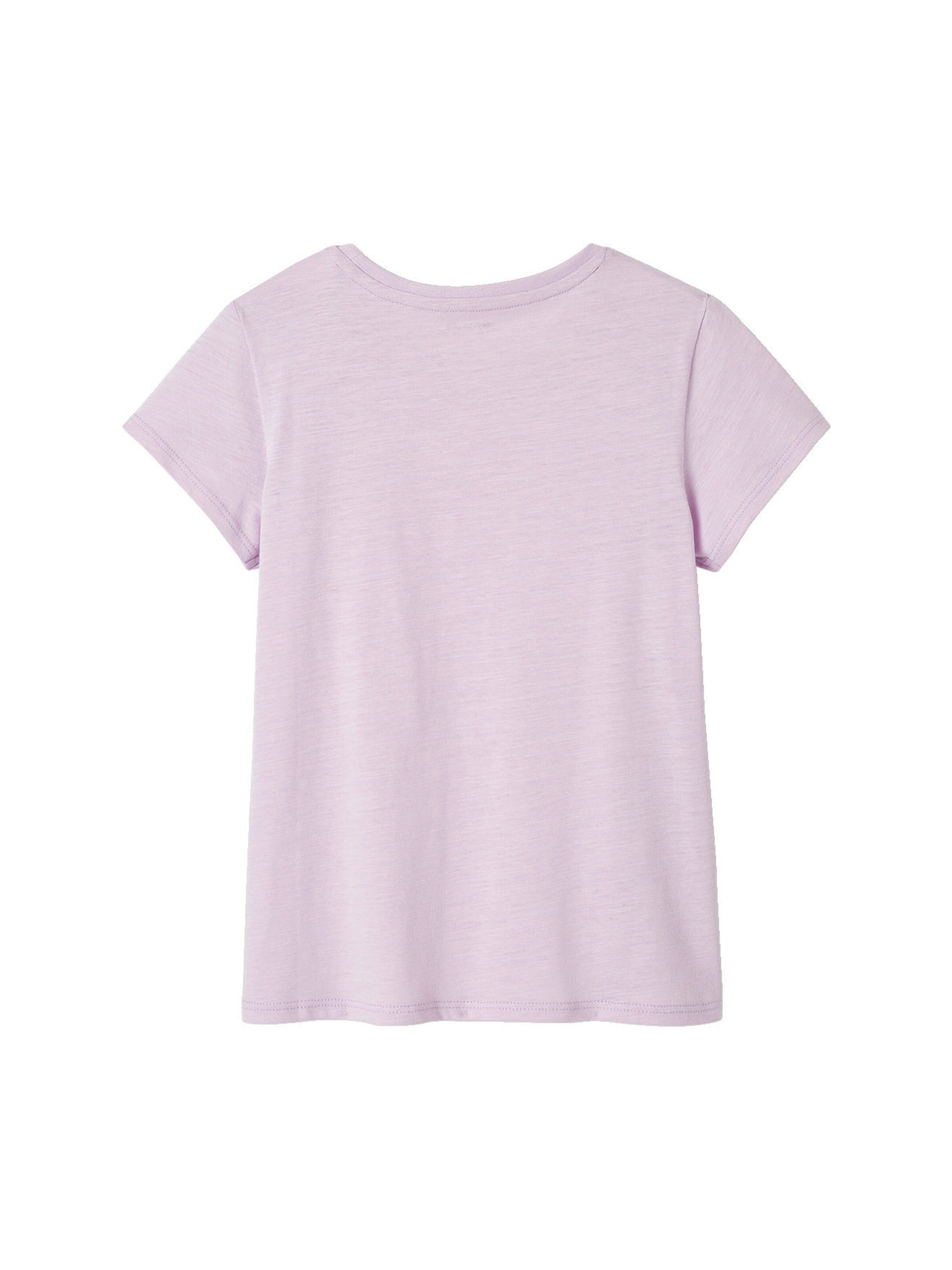 Vertbaudet Mädchen Sport-T-Shirt mit Glanzstreifen BASIC lila