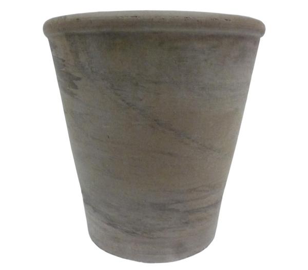 Spang Terrakotta Topf, rund, basalt