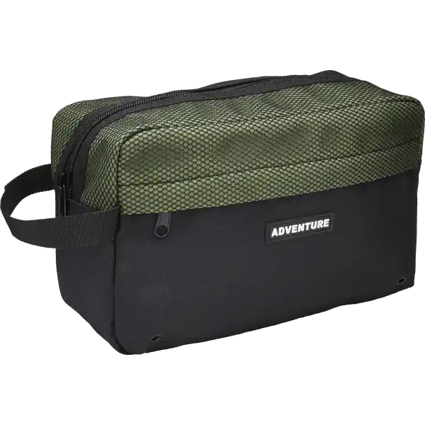 Herren Kulturtasche schwarz-oliv