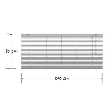 KARWEI aluminium jaloezie 16 mm zilver (kleurnr. 221) 240x180 cm (bxh)