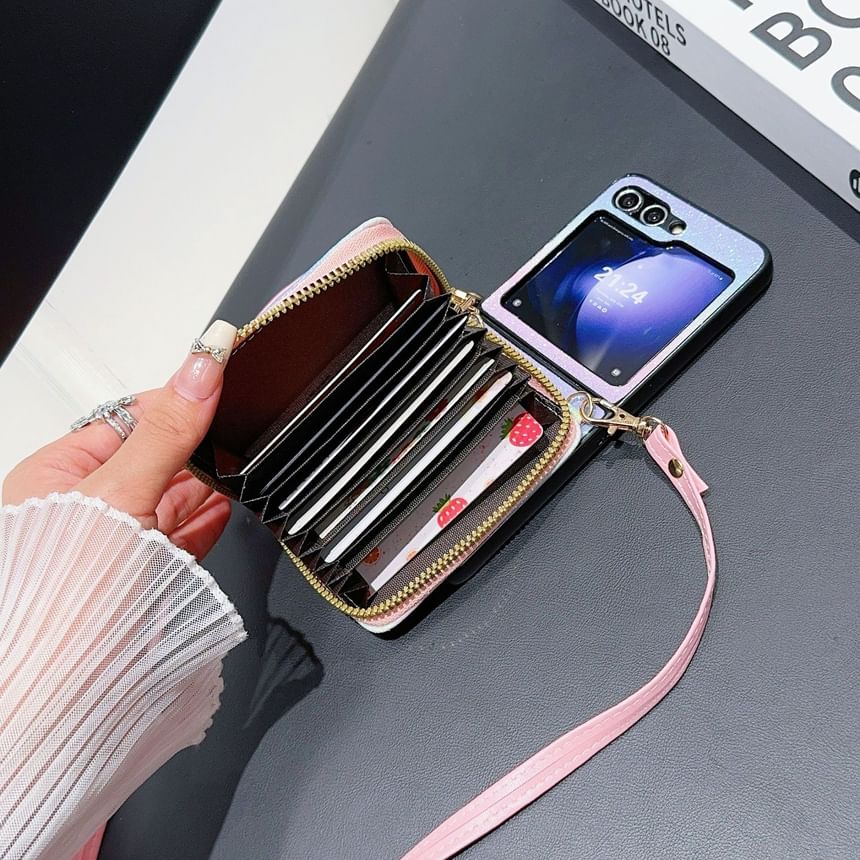 Vachie - Telefoonhoesje met rits en lanyard - Samsung Flip