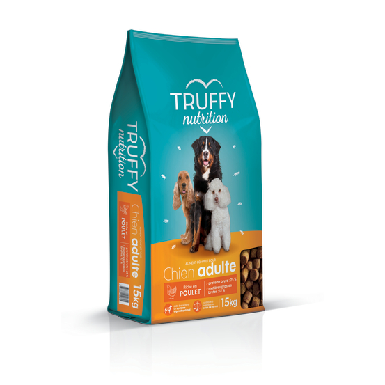 Croquettes au poulet pour chien adulte 15kg