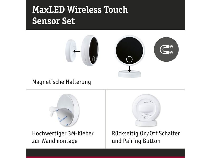 Paulmann MaxLED Wireless Touch Sensor Set Kabelloser Berührungssensorsatz