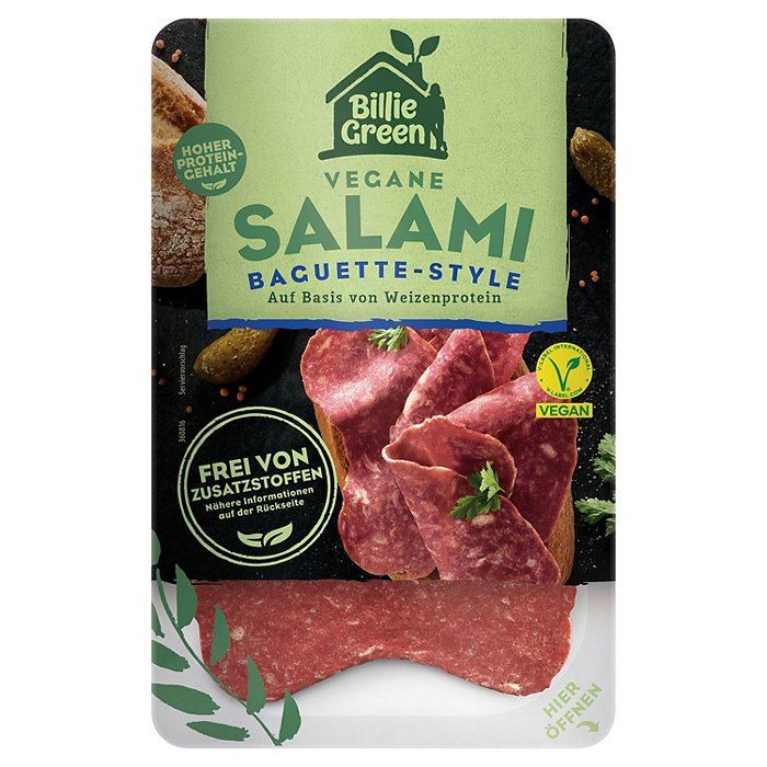 BILLIE GREEN Vegane Salami 70 g, Baguette