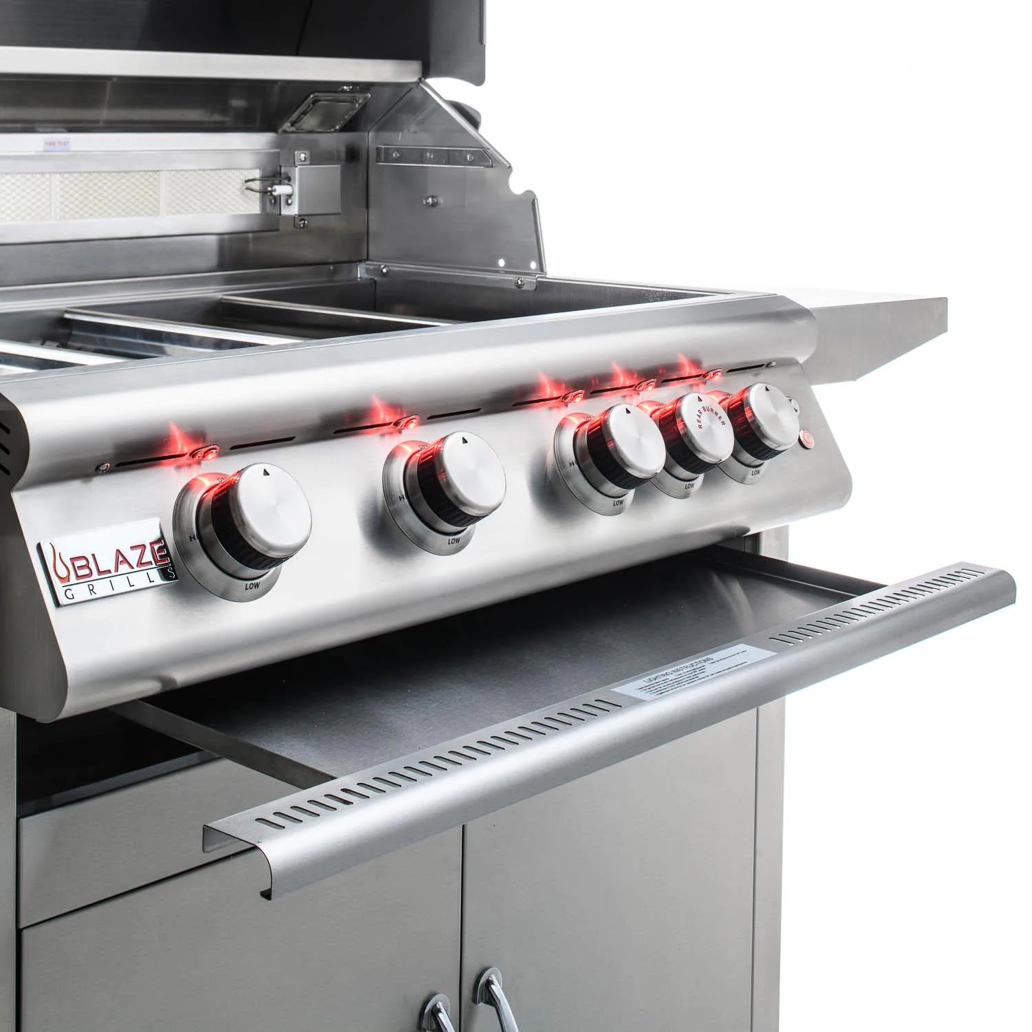 Blaze Premium LTE 32-Inch 4-Burner Propane Gas Grill With Rear Infrared Burner & Grill Lights - BLZ-4LTE2-LP