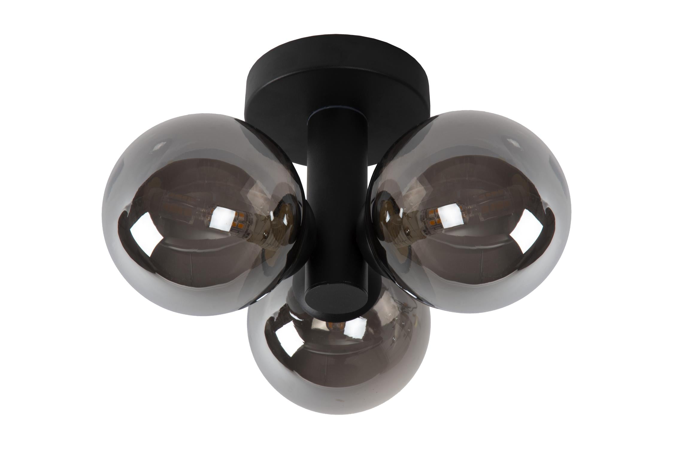 Trudy 3 plafondlamp Ã28 badkamer IP44 zwart