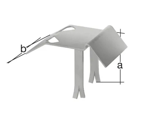 Oploopsteun met muurklem, 130 x 130 mm, thermisch verzinkt