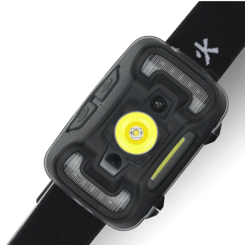 HL16 Running Stirnlampe LED Kopflampe IP44 mit 5 Leuchtmodis und Gestensteuerung (273 Lumen) - Schwarz