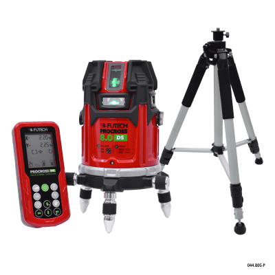 FUTECH Procross 8.0 DS Kruislijnlaser Groen in Koffer PROMO! met Quatro MM   Statief - 044.80G.4M-P
