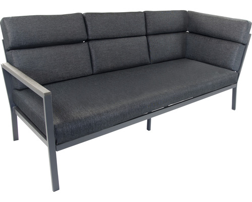 Loungeset tuinmeubelset 9-zits bestaande uit: driezitsbank, driezitsbank, tafel, bank, fauteuil, incl. kussens aluminium