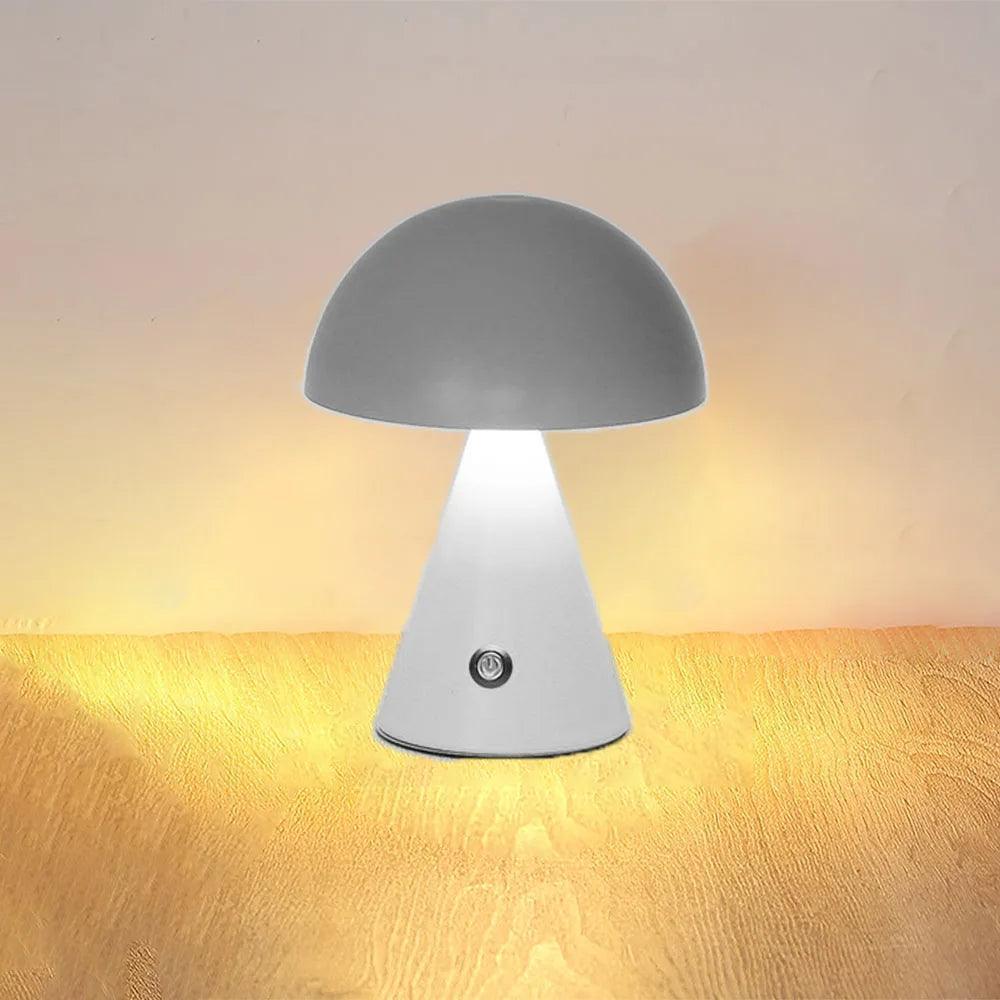 Modern Mushroom USB Wireless Chargable Table Lamp LED Light