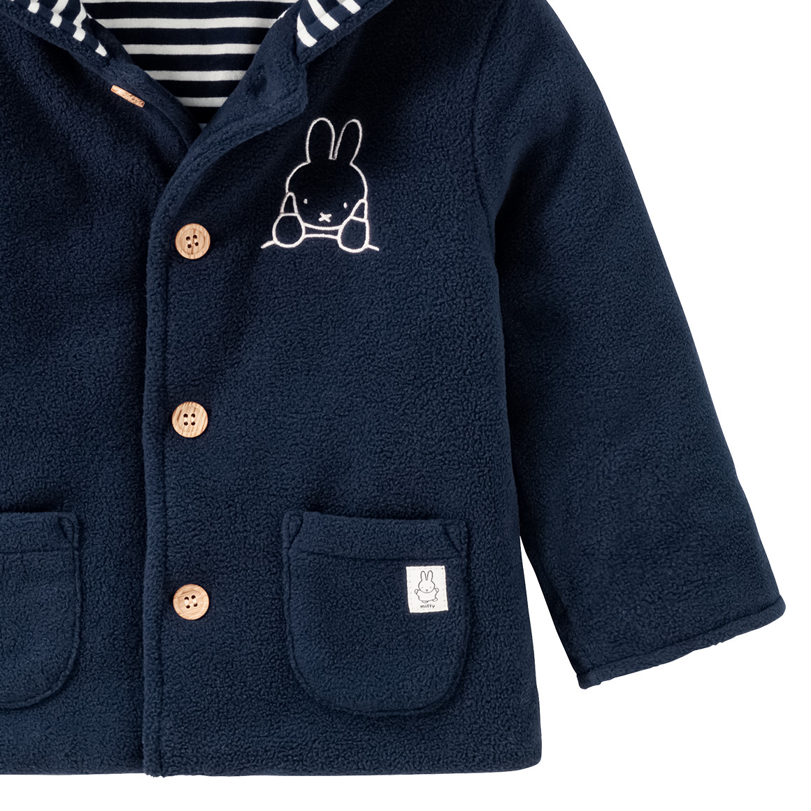 Topomini Miffy Fleecejacke mit Kapuze dunkelblau