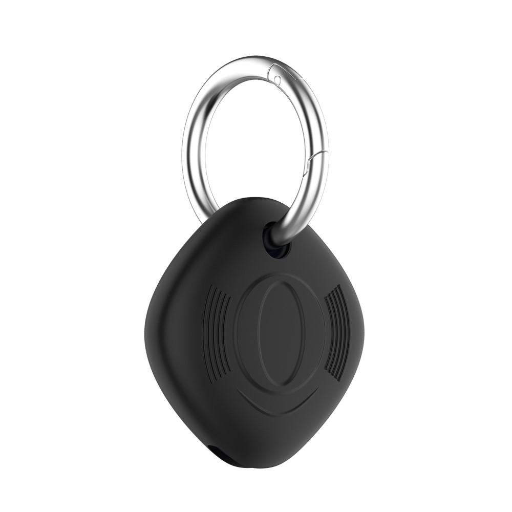Samsung Galaxy SmartTag Anhänger Silikon Case Hülle Schlüsselanhänger mit Schlüsselring - Schwarz