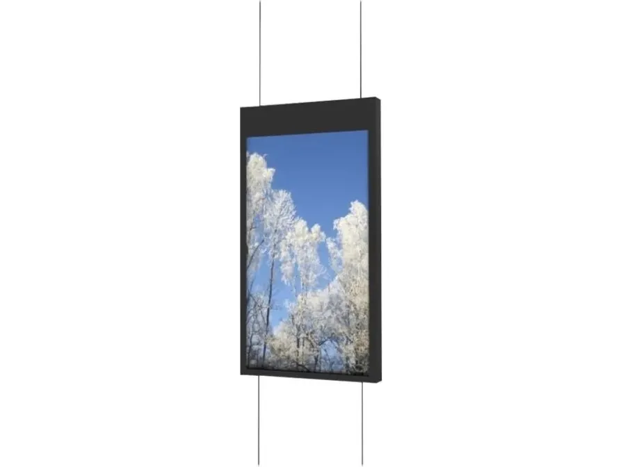 HI-ND Ceiling Solution - Monteringssæt (etui) - dobbeltsidet - for digital skiltning LCD-panel - metal - sort, RAL 9005 - skærmstørrelse: 55