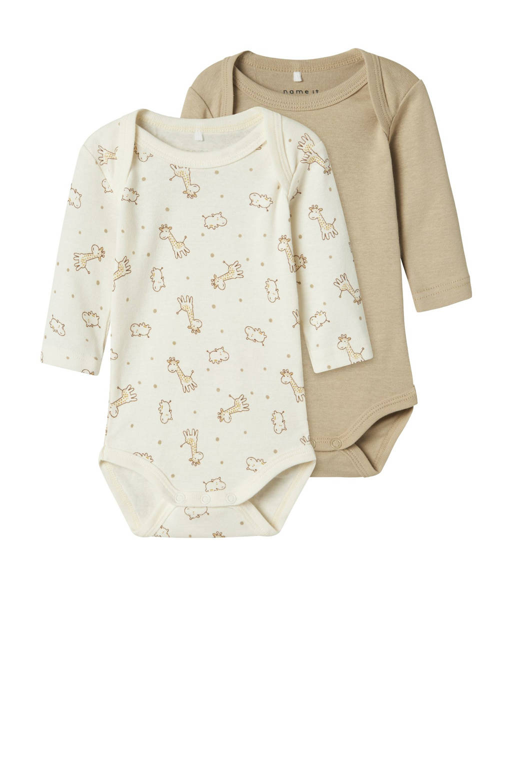 NAME IT romper NBNBODY - set van 2 zand/ecru