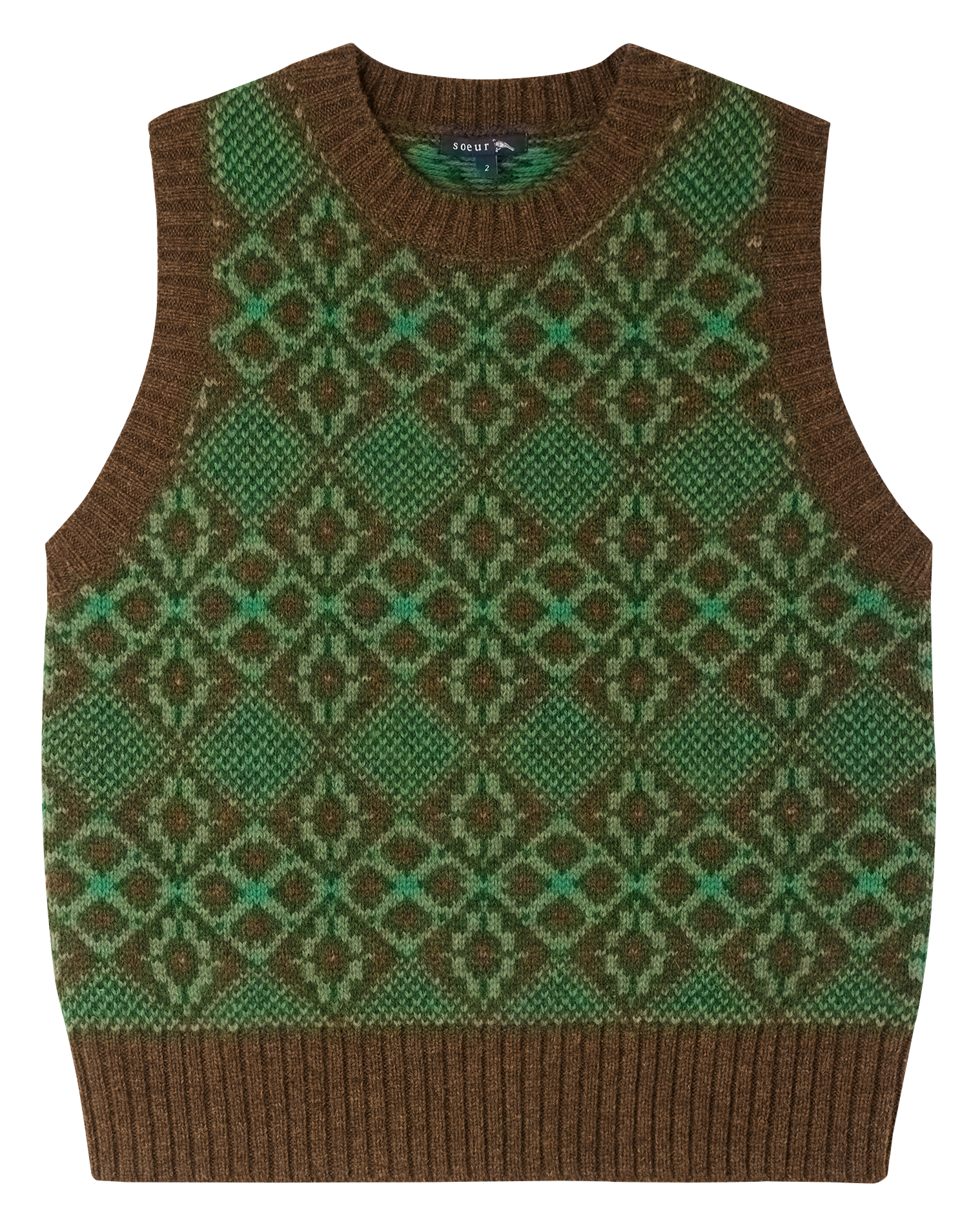 NAMASTE - Pull sans manche en laine vierge | Multicolore