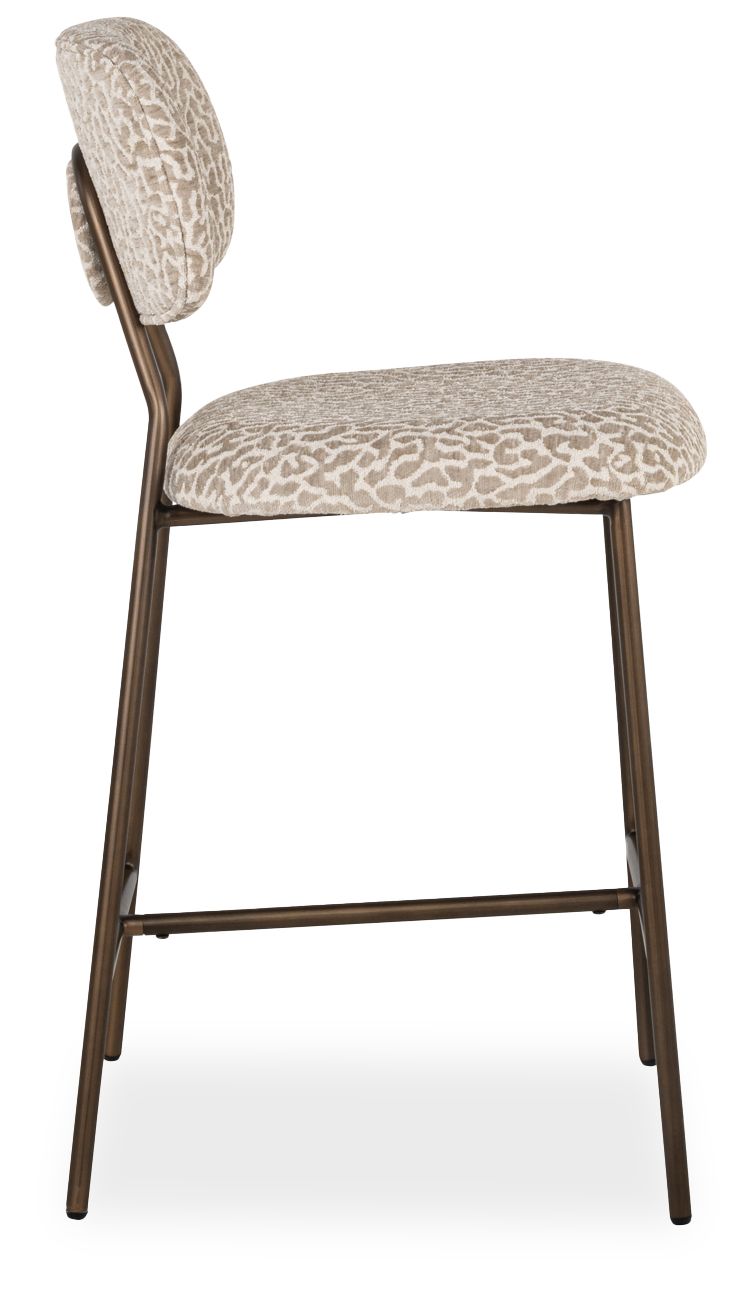 Barkruk S4522 FR Beige Leopard Xenia B45 x D56 x H95 cm