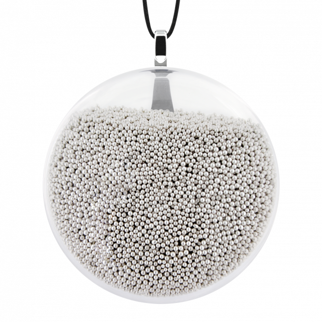Pendentif en verre soufflé - Galet Medium Billes
