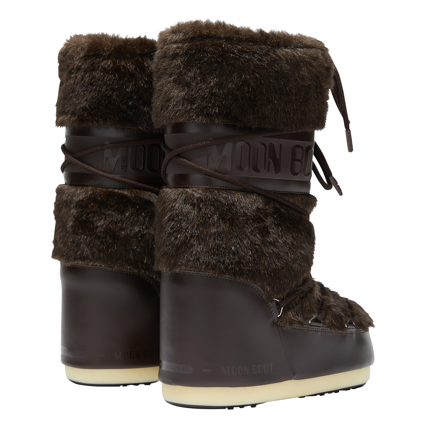ICON FAUX FUR - Bottes fourrées à lacets | Marron